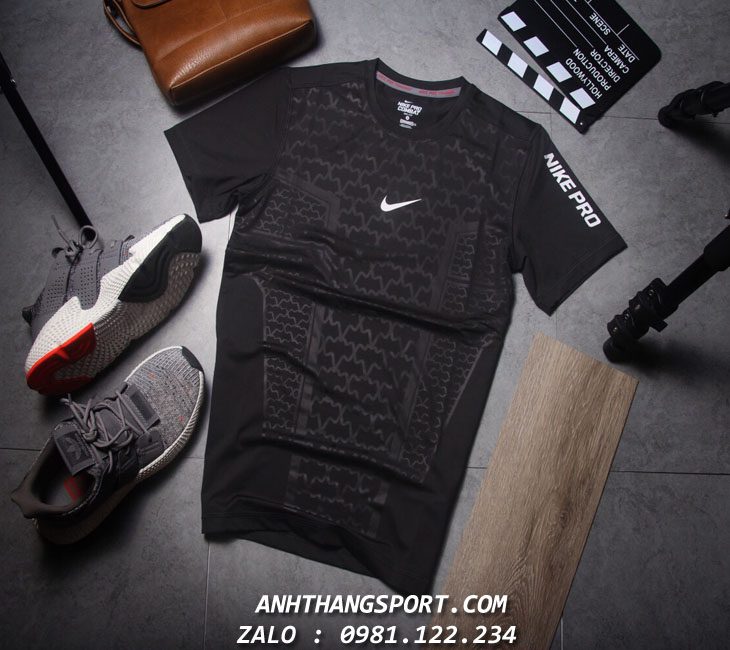 Xưởng may áo thể thao Nike Pro 2019 màu đen giá rẻ