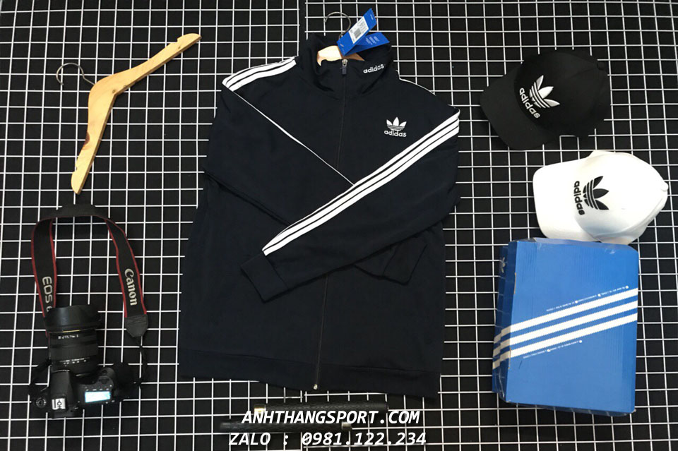 Xưởng chuyên sỉ áo khoác thể thao Adidas 3 sọc màu đen