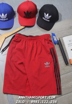 Nơi bỏ sỉ quần thể thao Adidas 3 sọc màu đỏ