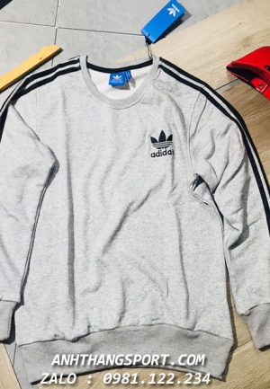 xưởng sỉ áo thể thao adidas tay dài màu xám