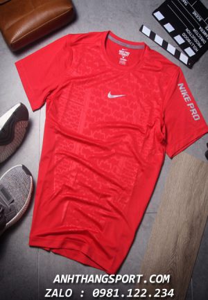 Nơi bán sỉ áo thể thao nam mẫu Nike Pro 2019 màu đỏ