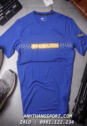 Xưởng may áo thể thao Puma Evolution 2019 màu xanh