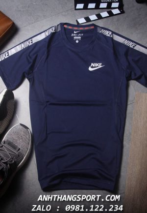 Nơi bán buôn áo thể thao Nike in vai màu xanh đen