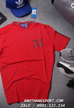 Xưởng sỉ áo thể thao Adidas 3 Stripes màu đỏ
