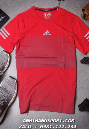 xưởng may áo tập gym Adidas Climachill 2019 màu đỏ rất đẹp