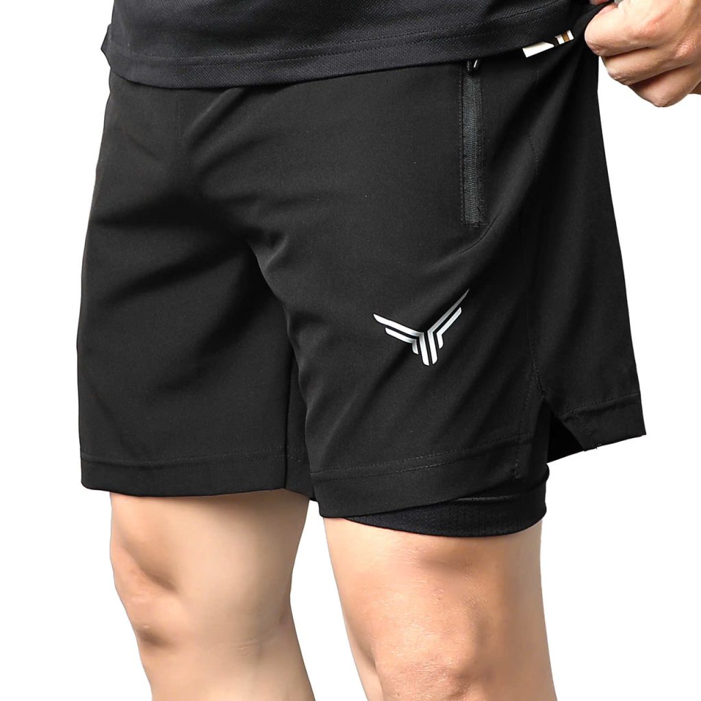 quần thể thao nam tập gym 2 lớp
