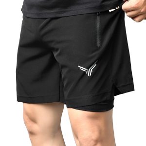 quần thể thao nam tập gym 2 lớp