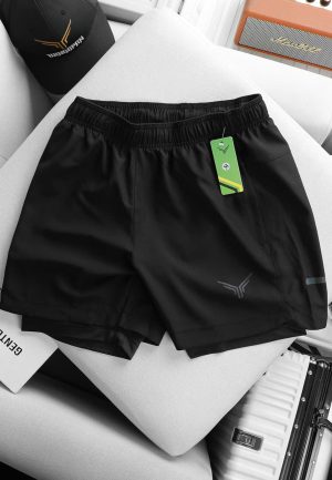 quần tập gym 2 lớp nam chất liệu dù xi giãn cao cấp